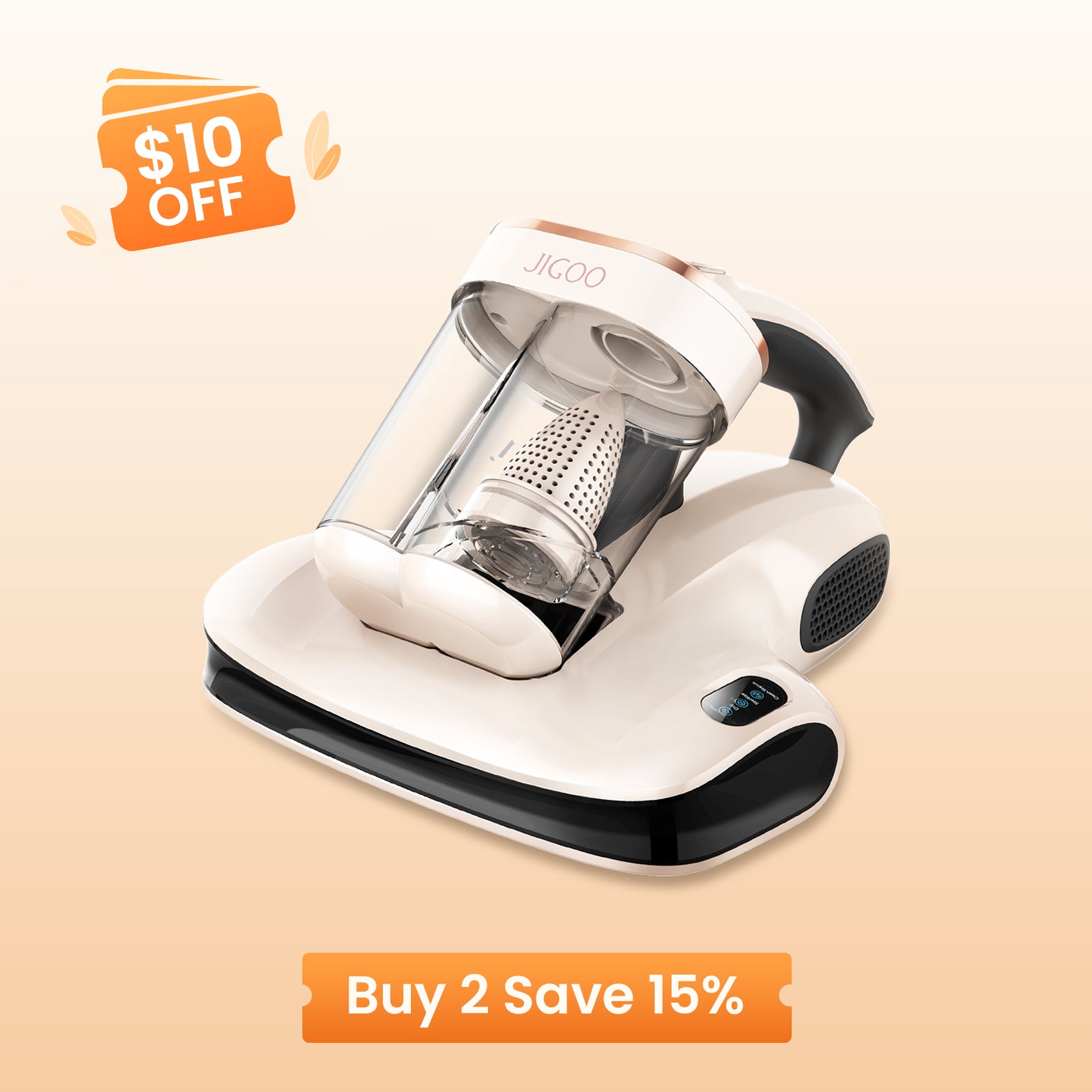 Jigoo S100 Smart Dual-Cup Mattress Vacuum Cleaner