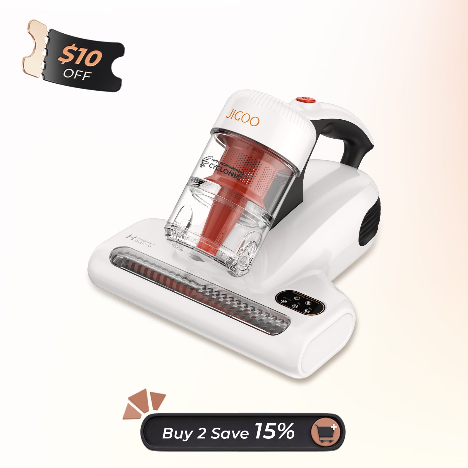 jiyongです。 Jigoo J200 Integrated Dual-Cup Mattress Vacuum Cleaner