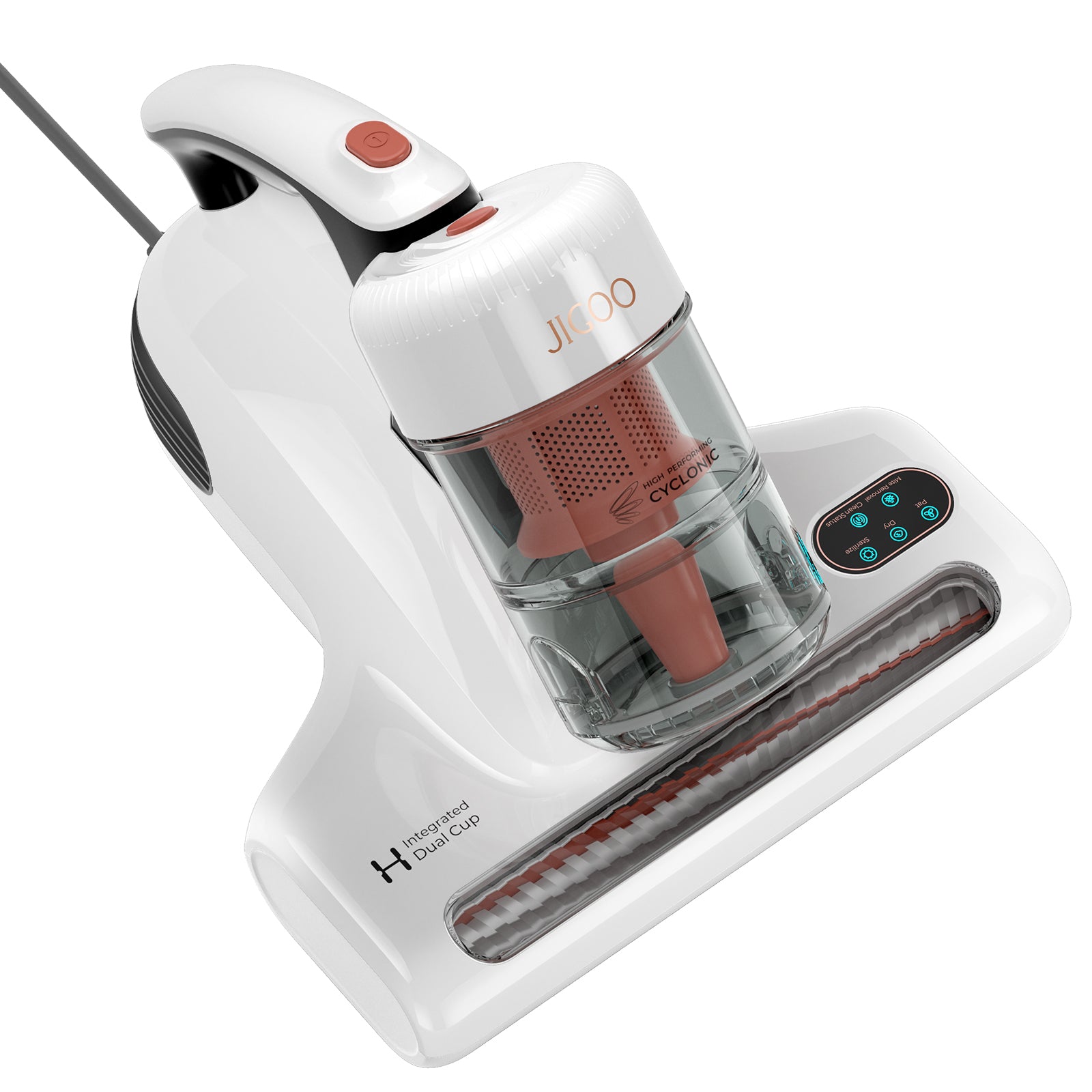 Jigoo J200 Integrated Dual-Cup Mite Cleaner - Bed Vacuum Cleaner