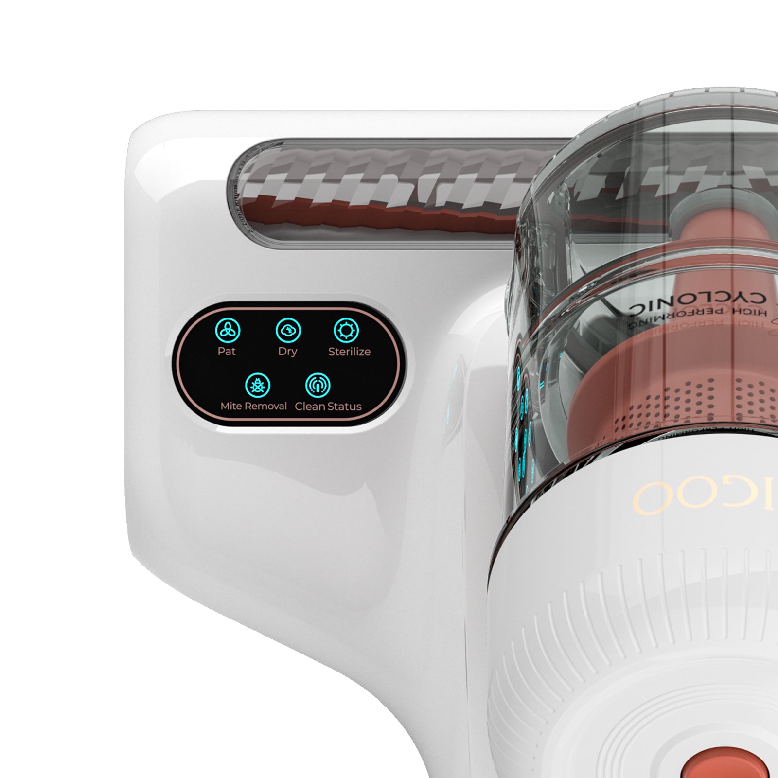 Jigoo J200 Integrated Dual-Cup Mite Cleaner - Bed Vacuum Cleaner