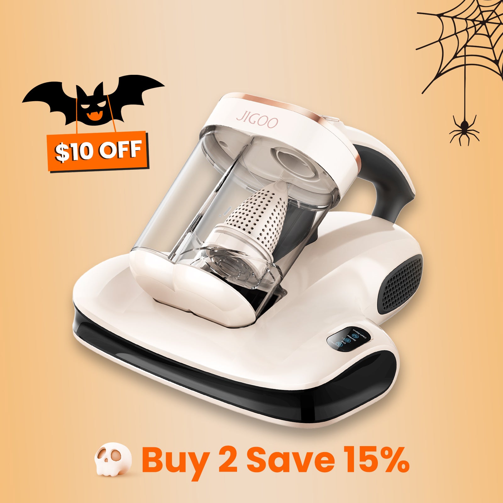 JIGOO S100 ふとんクリーナー Jigoo S100 Smart Dual-Cup Mattress Vacuum Cleaner