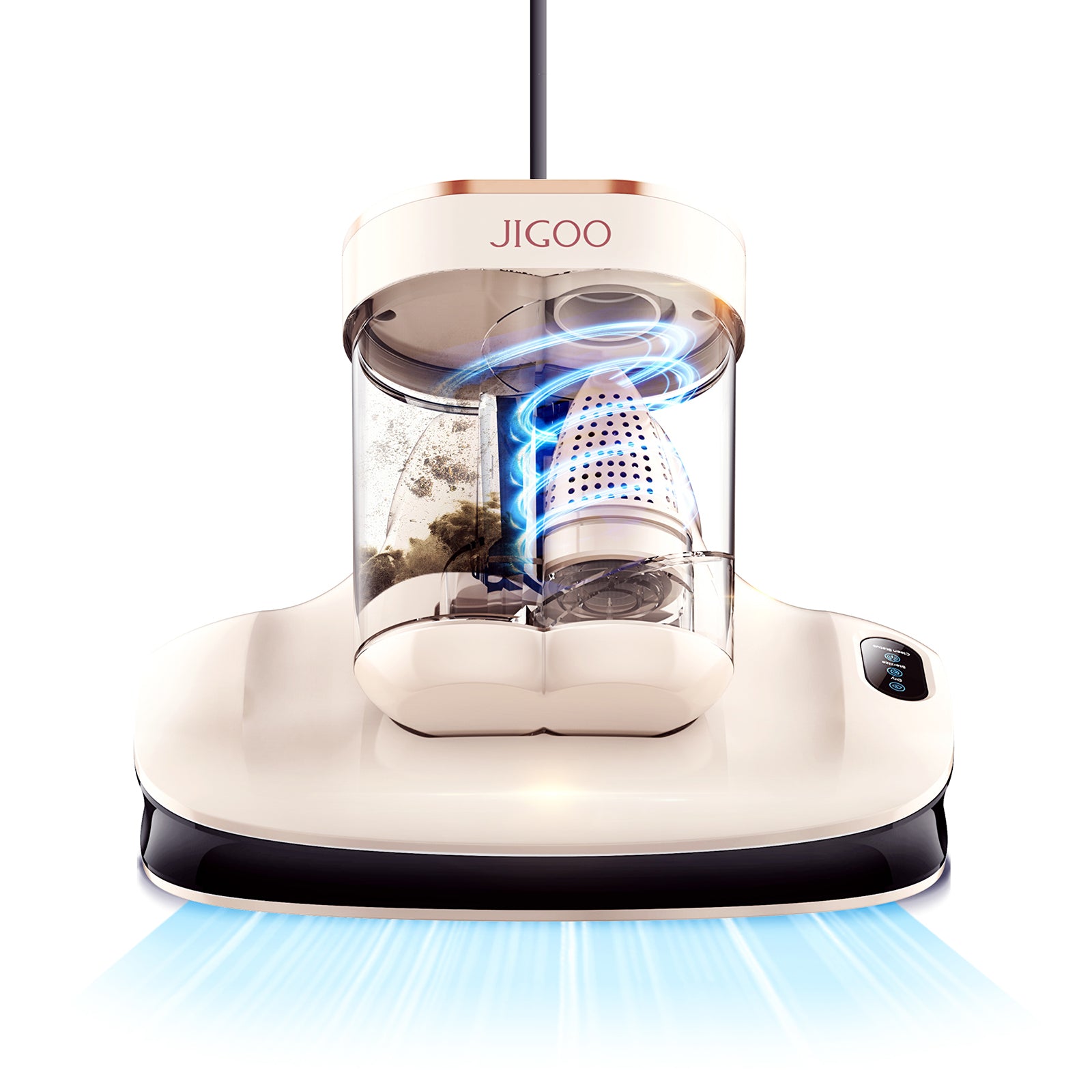 JIGOO S100 Smart Dual-Cup Mattress Vacuum Cleaner