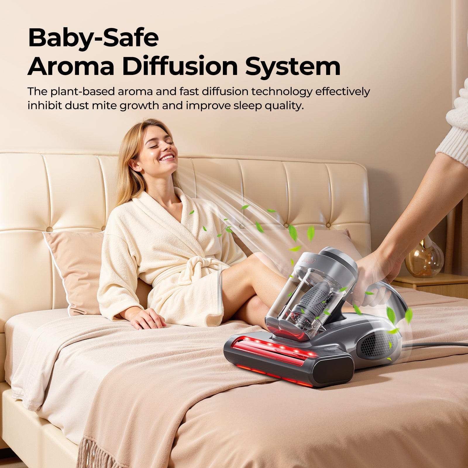 Jigoo J300 Pro Smart Dual-Cup Mattress Vacuum Cleaner