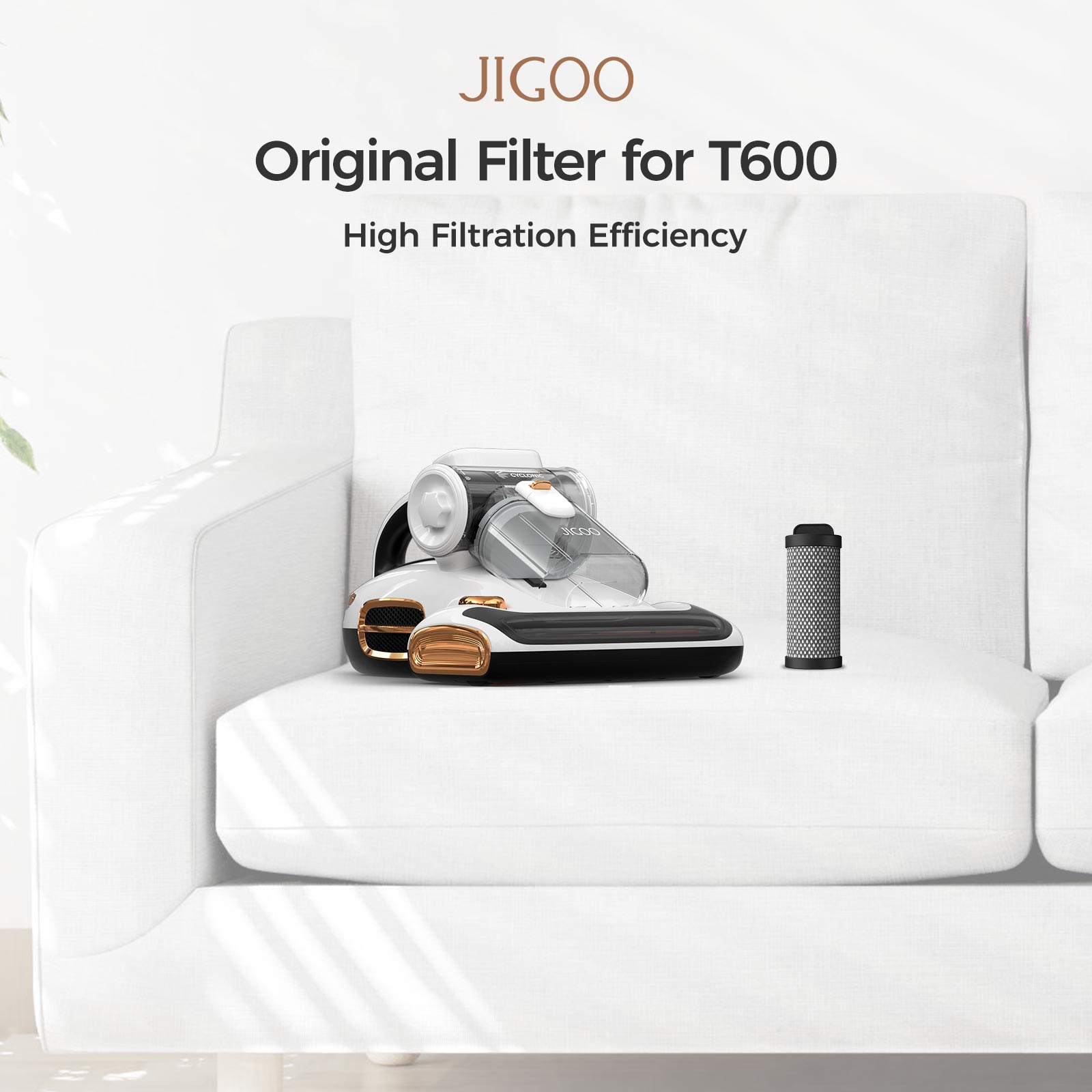 Filtre HEPA Lavable Pour Aspirateur JIGOO T600 - Lot De 3 + Brosse - Efficacité 99,97% - Réutilisable