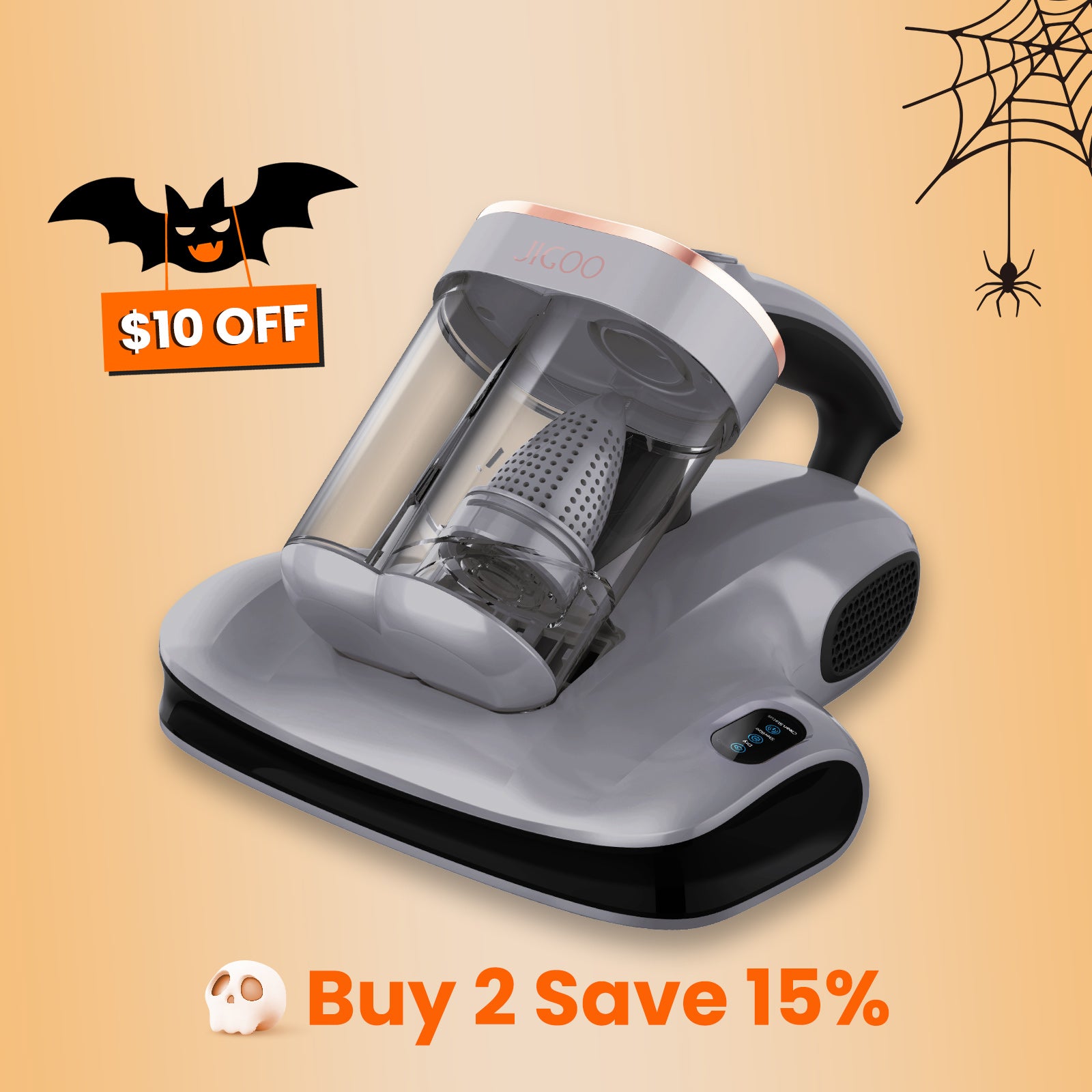 JIGOO S100 ふとんクリーナー Jigoo S100 Smart Dual-Cup Mattress Vacuum Cleaner