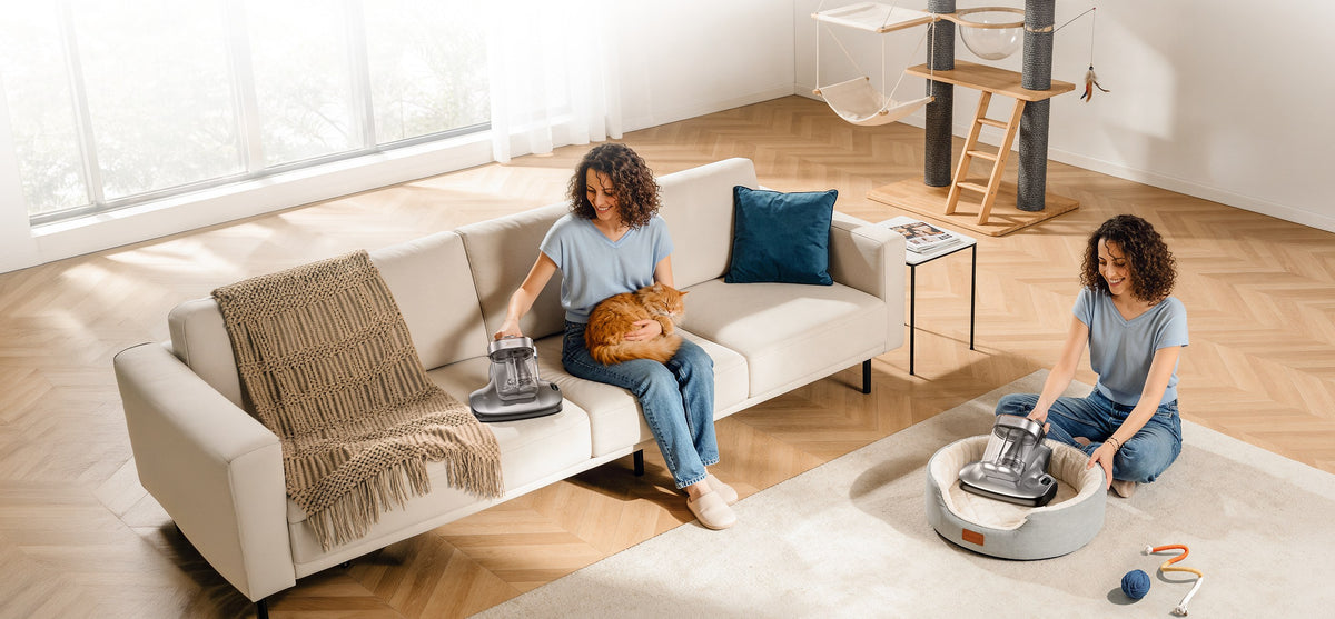 JIGOO S100 Cordless Smart Dual-Cup Mattress Vacuum Cleaner